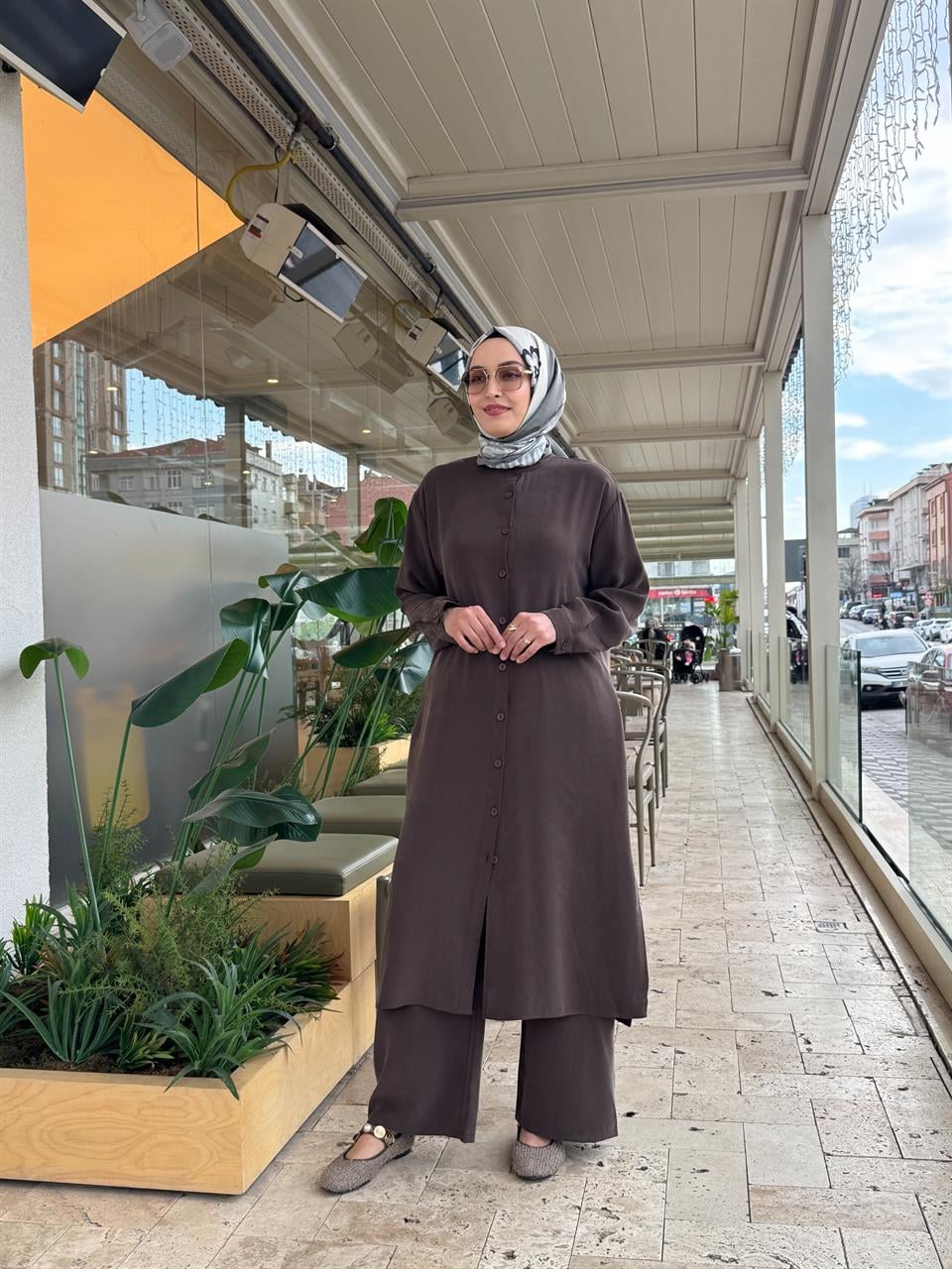 Rana Tensel Takım - Kahverengi