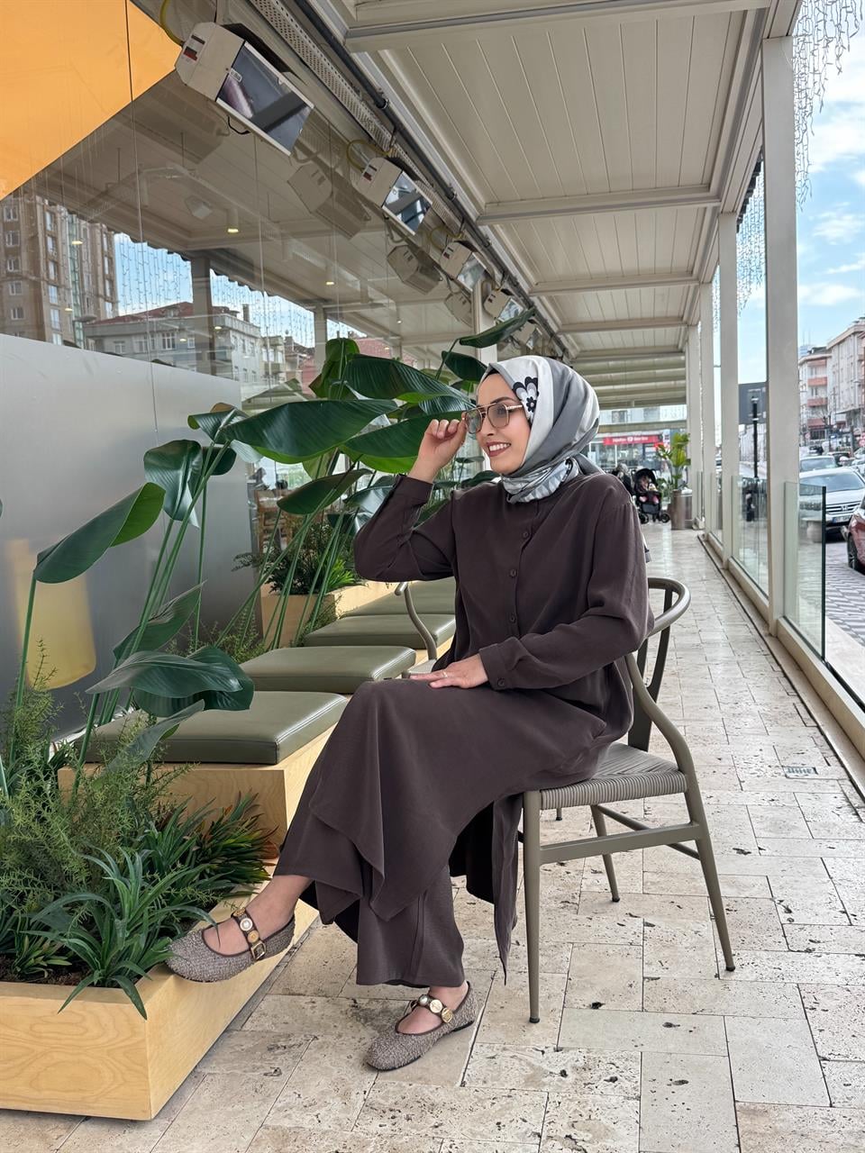 Rana Tensel Takım - Kahverengi