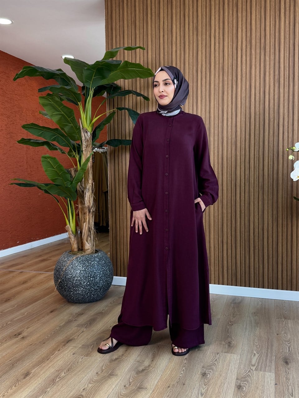 Sahra Tensel Kupra Kap Takım - Mürdüm