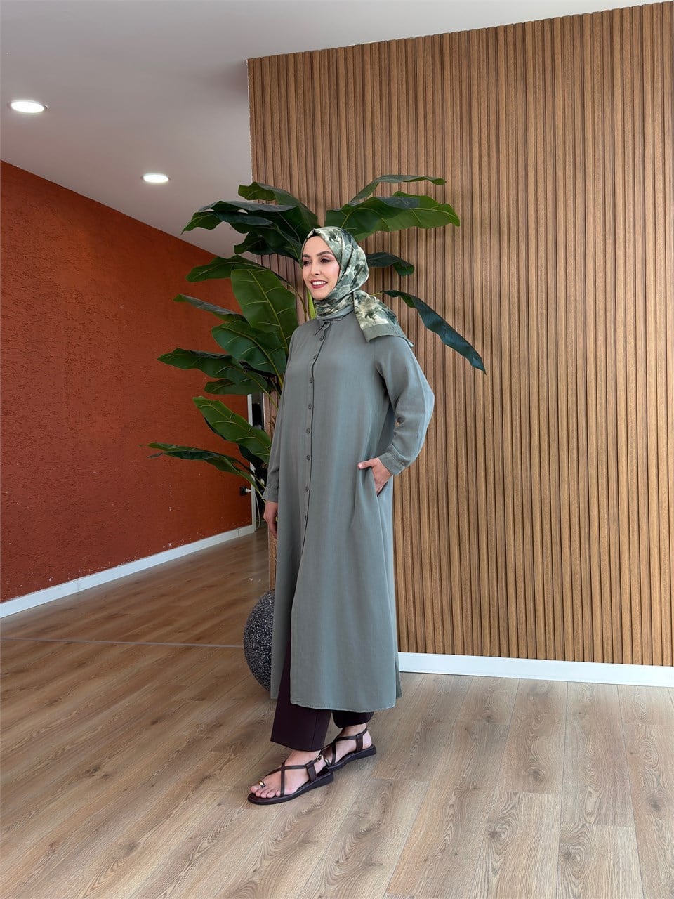 Vera Tensel Tam Boy Tunik  - Haki