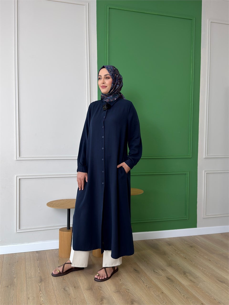 Vera Tensel Tam Boy Tunik  - Lacivert
