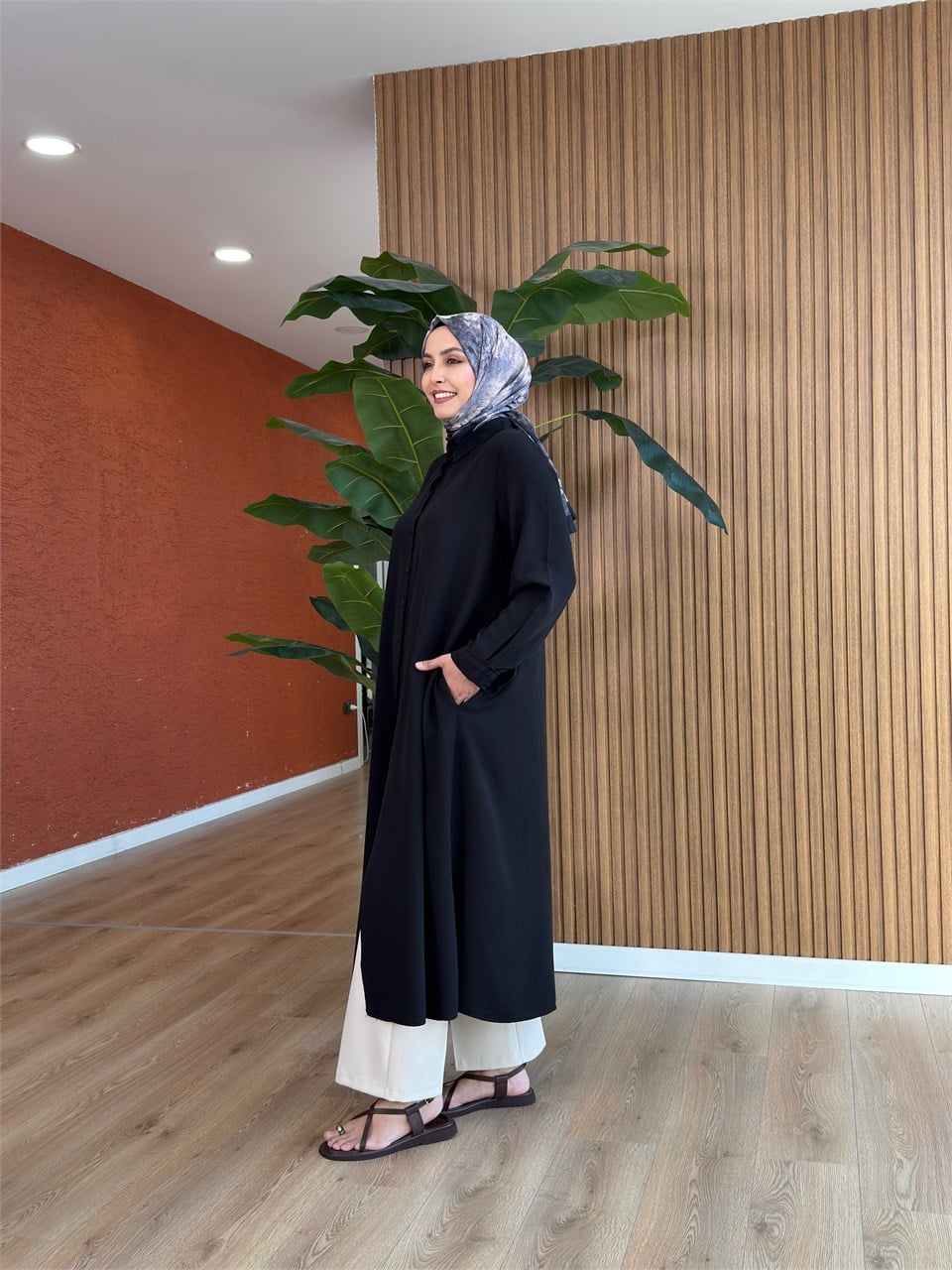Vera Tensel Tam Boy Tunik  - Siyah