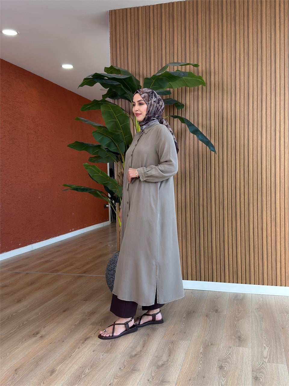 Vera Tensel Tam Boy Tunik  - Vizon