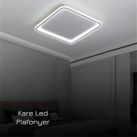 PENTALUX Kare Model Led İç-Dış Aydınlatmalı Plafonyer 60x60 cm  PL 54101