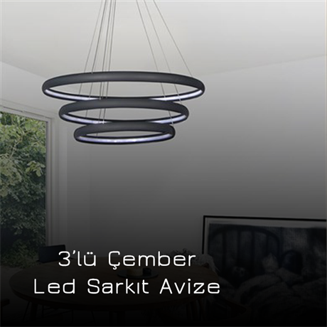 Led Sarkıt Avize 3'lü Çember PENTALUX   PL 30005