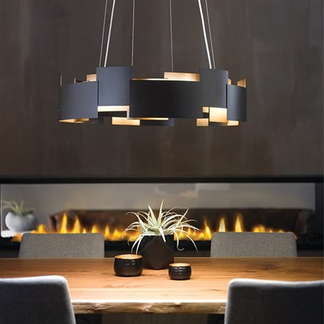Led Sarkıt Avize Modern Siyah  PENTALUX PL 83009