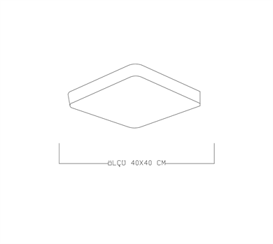 Dikdörtgen Led Plafonyer ML 54068
