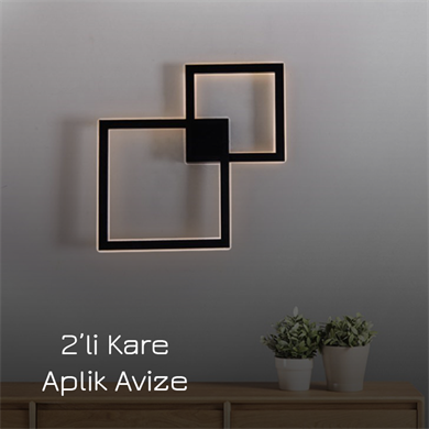 İkili Kare Aplik Monolux ML 74133