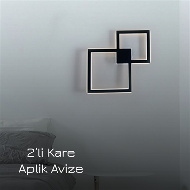 İkili Kare Aplik Monolux ML 74133