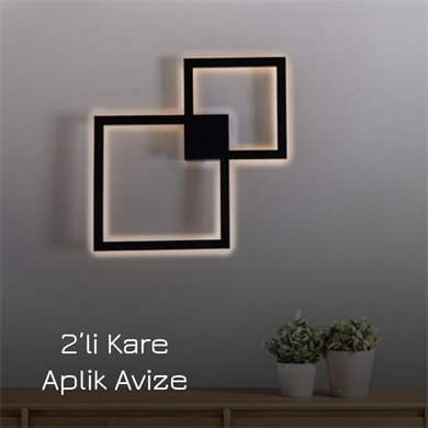 İkili Kare Aplik Monolux ML 74133