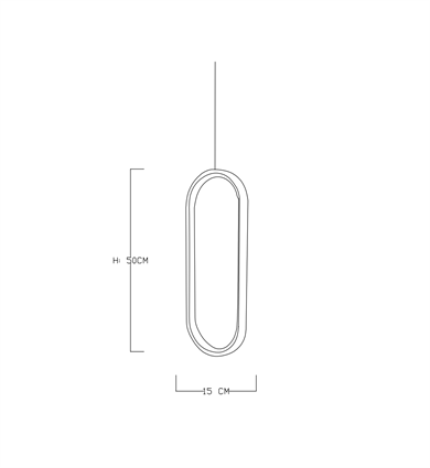 İkili Oval Sarkıt Led Avize Monolux ML 30074B