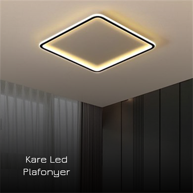 Monolux Kare Model Led İç-Dış Aydınlatmalı Plafonyer 60x60 cm ML 54101