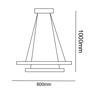Led Sarkıt Avize 2li Beyaz Kare Monolux  ML 30013