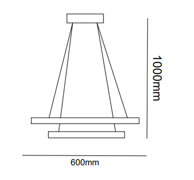 Led Sarkıt Avize 2li Kare Monolux ML 30012
