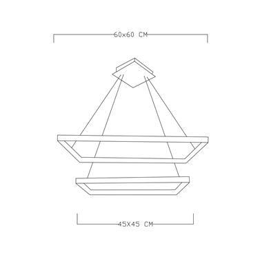 Led Sarkıt Avize 2li Kare Monolux ML 30011