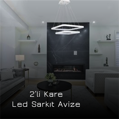 Led Sarkıt Avize 2li Kare Monolux ML 30012