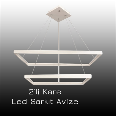 Led Sarkıt Avize 2li Kare Monolux ML 30011