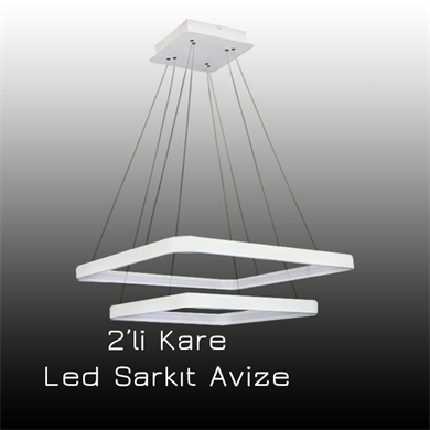 Led Sarkıt Avize 2li Kare Monolux ML 30012