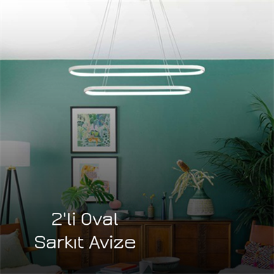 Led Sarkıt Avize 2li Oval Model Monolux ML 30064
