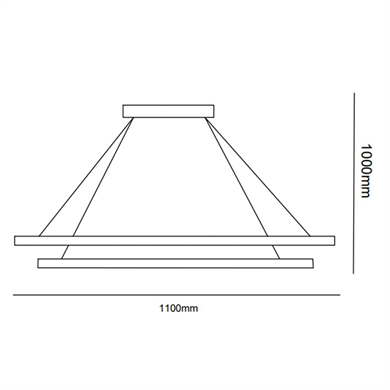 Led Sarkıt Avize 2li Oval Model Monolux ML 30064