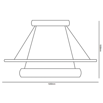 Led Sarkıt Avize 2li Oval Monolux  ML 34205