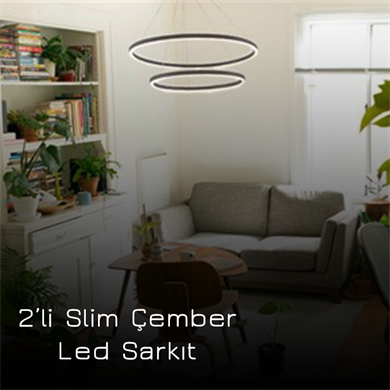 Led Sarkıt Avize 2li Slim Çember Monolux ML 30042