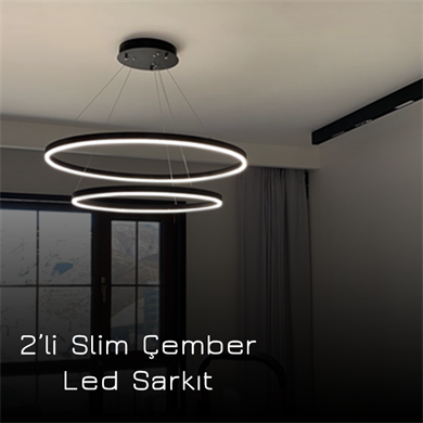 Led Sarkıt Avize 2li Slim Çember Monolux ML 30042