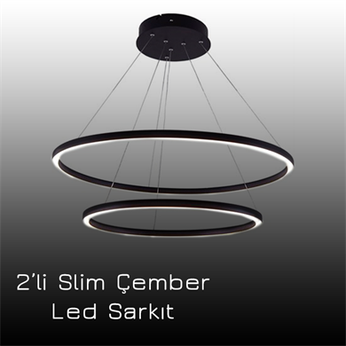 Led Sarkıt Avize 2li Slim Çember Monolux ML 30042