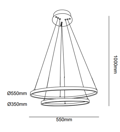 Led Sarkıt Avize 2li Slim Çember Monolux ML 30042