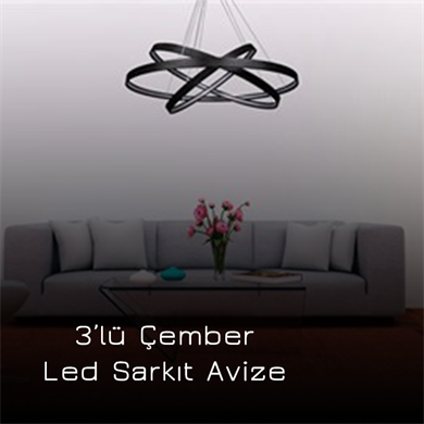 Led Sarkıt Avize 3lü Çember Model Monolux ML 30001