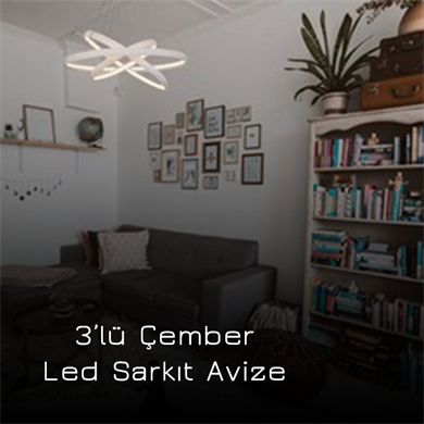 Led Sarkıt Avize 3lü Çember Monolux  ML 30005