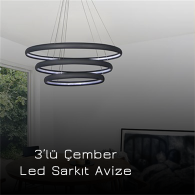 Led Sarkıt Avize 3lü Çember Monolux  ML 30005