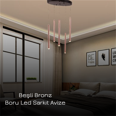 Led Sarkıt Avize 5li Boru Model Monolux ML 83001Y