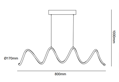 Led Sarkıt Avize Beyaz Spiral Model Monolux ML 80011