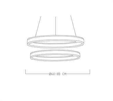 Led Sarkıt Avize Çift Yönlü 2li Daire Model Monolux ML 61902