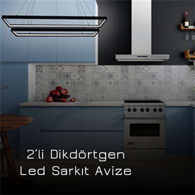 Led Sarkıt Avize Dikdörtgen 2li Monolux ML 30021