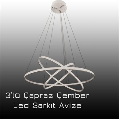 Led Sarkıt Avize Modern Çapraz Çember 3lü Monolux  ML 30030