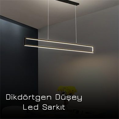 Led Sarkıt Avize Modern Düşey Dikdörtgen Monolux  ML 30049