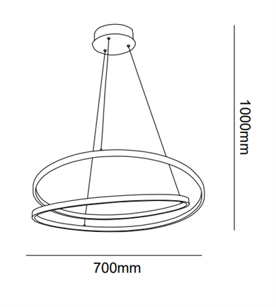 Led Sarkıt Avize Modern Helezon Tasarım Monolux ML 30035