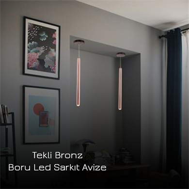 Led Sarkıt Avize Tekli Boru Model Monolux ML 83001