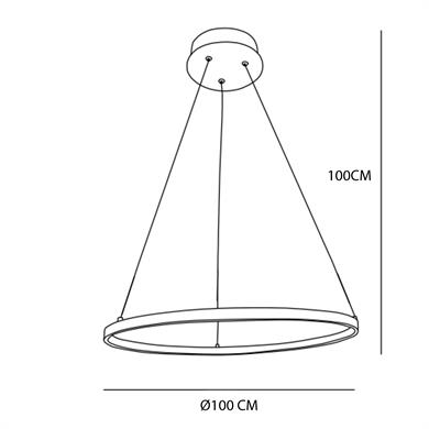 Led Sarkıt Avize Tekli Çember Monolux ML 30041D