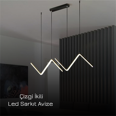 Monolux Lineer 2li Yarım Zigzak Model Led Sarkıt Avize ML 30105