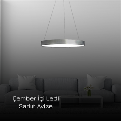Çember İçi Ledli Sarkıt Avize ML 3014S-140-80