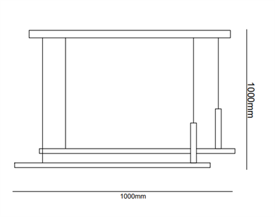 Led Sarkıt Avize Çemberli Kılıç Model Monolux ML 30066