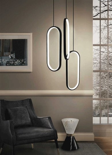 Monolux Dikey Oval Model Led Sarkıt Avize ML 30074