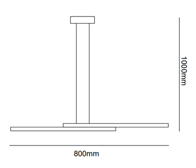 Monolux 2li kare Model Led Sarkıt Avize ML 30302