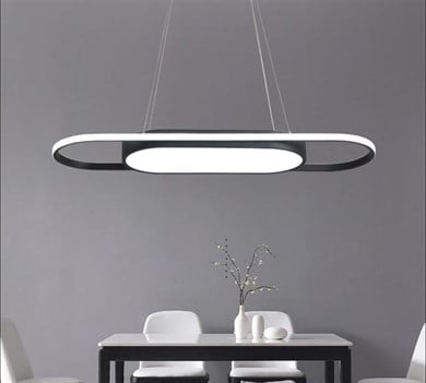 Led Sarkıt Avize Oval Şerit+Davul Model Monolux ML 34201