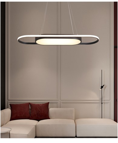 Led Sarkıt Avize Oval Şerit+Davul Model Monolux ML 34201