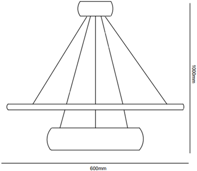 Led Sarkıt Avize Çember+ Davul Monolux ML 34202