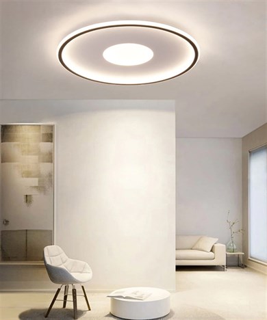 Monolux Çember Model Led İç-Dış Aydınlatmalı Plafonyer 80 cm çap ML 54106Y